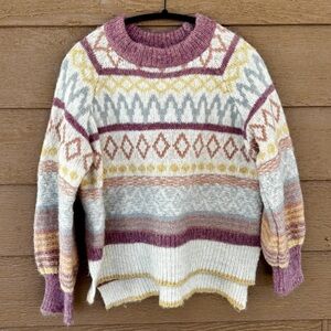 &Merci Cozy Multicolor Women's Crew Neck Sweater